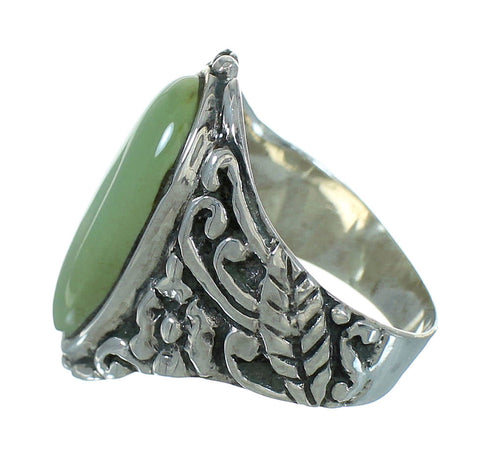 Genuine Sterling Silver Flower Turquoise Ring Size 5 RX87296